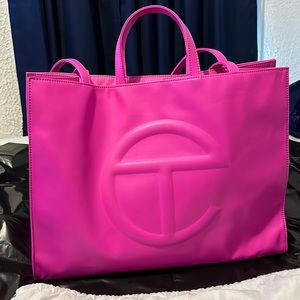 TELFAR LARGE SHOPPING BAG AZALEA.